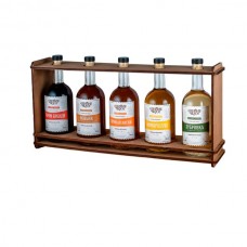 Подарочный набор в деревянной подставке Алхимия вкуса (5 бутылок, №1)